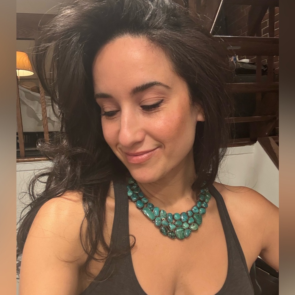 Turquoise and silver necklace